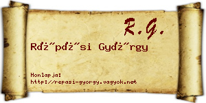 Répási György névjegykártya